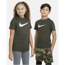 ナイキ キッズ 半袖 Tシャツ 130-160cm 子供服 NIKE YTH アカデミー グラフィック S／S トップ/プリントT トレーニング スポーツウェア 子ども カーキ トップス/DX5411-325