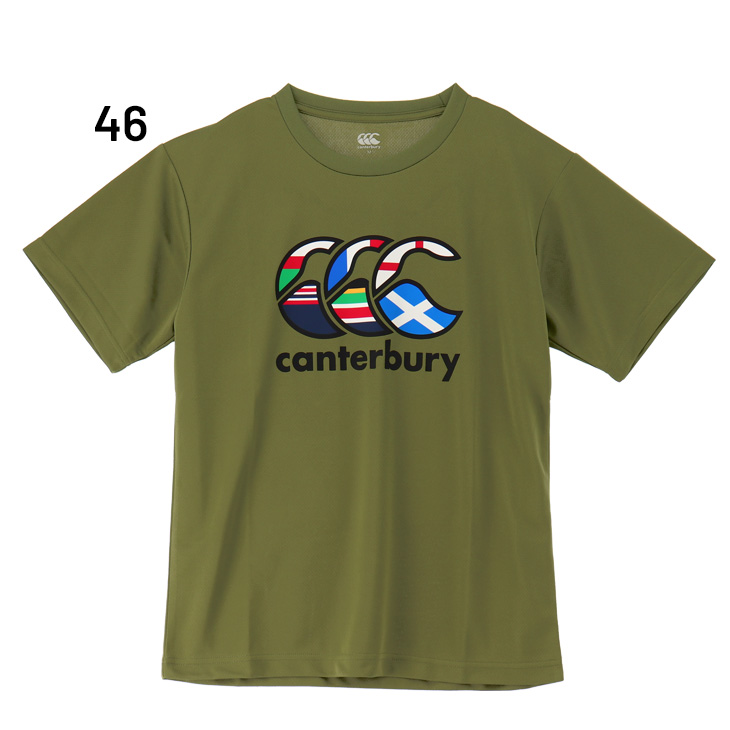 半袖 Tシャツ メンズ カンタベリー canterbury 限定モデル CCCロゴ プリントT 吸汗速乾 ラグビー トレーニング  スポーツウェア 男性 カジュアル トップス/RA33132 APWORLD