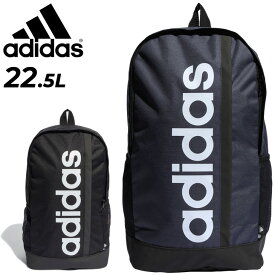 アディダス リュックサック 22.5L バッグ メンズ レディース adidas エッセンシャルズ リニア バックパック スポーツバッグ デイパック 鞄 通勤 通学 カジュアル ジム ブラック 黒 かばん/EAX23