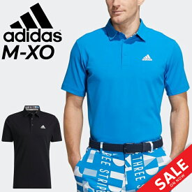 送料無料 アディダス 半袖 ポロシャツ メンズ ゴルフウェア adidas GOLF ゴルフシャツ ゴルフポロシャツ 男性 紳士用 トップス 黒 ブラック 青 ブルー メンズウェア スポーツ ブランド/ZQ877