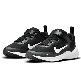 送料無料 ナイキ キッズ スニーカー ランニングシューズ　ジョギングシューズ NIKE レボリューション 7 PSV 子供靴 16-19.5cm ジュニア 子ども ゴム紐 スポーツ カジュアル キッズシューズ 男の子 女の子 小学生 運動靴 黒 白 ブランド スポーツ こども くつ/FB7690-003