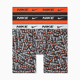 送料無料 ナイキ ボクサーパンツ 3枚組 メンズ インナー USサイズ NIKE BOXER BRIEF 3PK アンダーウェア ボクサーブリーフ トランクス 無地 柄物 セット 黒 オレンジ ブランド 男性用 下着/KE1167-GOV【返品不可】