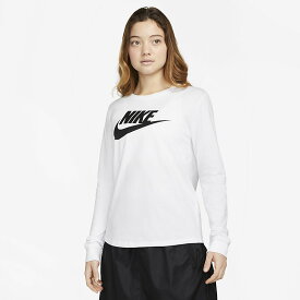 送料無料 ナイキ 長袖 Tシャツ レディース NIKE NSW XESS トレーニング スポーツウェア 女性用 トップス ロゴT カジュアル 白 ホワイト レディースウェア ウエア ロンT 長T 服 カットソー nike ブランド アパレル/FJ0442-100