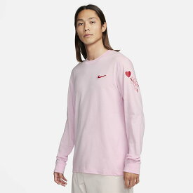 送料無料 ナイキ 長袖 Tシャツ メンズ NIKE クルーネック コットンT スポーツウェア 刺繍 プリント pink ピンク トップス スポーティ カジュアル 男性用 nike 服 長T メンズウェア ウエア カットソー ブランド アパレル/FV3994-663