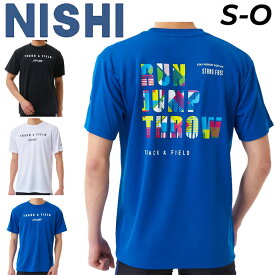 ニシ 半袖 Tシャツ メンズ レディース NISHI アスリートプライドT 吸汗速乾 ドライ バックプリント 陸上競技 トレーニング スポーツウェア ウエア ユニセックス ランニング ジョギング 練習着 トップス 服 ブランド アパレル/2811A376