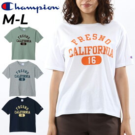 チャンピオン 半袖 Tシャツ レディース Champion プリントT クルーネック コットン カレッジ風 女性用 トップス カジュアル レディースウェア ウエア アメカジ カットソー 服 春夏 ブランド アパレル/CW-Z330