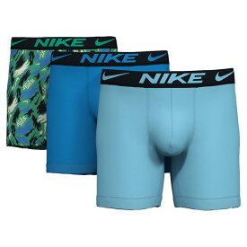 送料無料 ナイキ ボクサーパンツ 3枚組 メンズ USサイズ NIKE BOXER BRIEF 3PK ボクサーブリーフ アンダーウェア インナー 男性用 ブランド 青 ブルー系 無地 柄物 下着/KE1157-F76【返品不可】