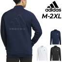 送料無料 アディダス ゴルフジャケット メンズ ゴルフウェア adidas GOLF ダンボールニット バックロゴ付き フルジッ…