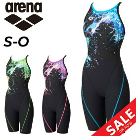 送料無料 アリーナ レディース 練習用 水着 水泳 競泳 arena TOUGHSUIT トレーニング ワンピーススパッツ オープンバック ハーフレッグ 女性用 女子 オールインワン ブランド タフスーツ 耐塩素 スイムウェア 練習用水着 スイムスーツ/AS5SWM24L【返品不可】