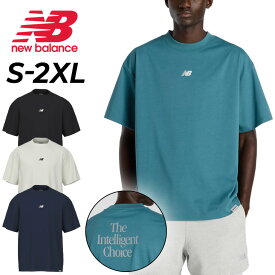 ニューバランス 半袖 Tシャツ メンズ Newbalance グラフィックTシャツ 速乾 ドライ クルーネック プリントT トレーニング スポーツウェア 男性 半そで スポーツTシャツ メンズウエア 服 NBロゴ ロゴT メンズTシャツ ブランド アパレル/MT6145W6
