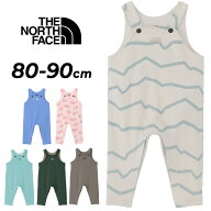 送料無料 ザ・ノース・フェイス スウェット ロゴ オーバーオール 80cm 90cm ベビー服 THE NORTH FACE ロ…