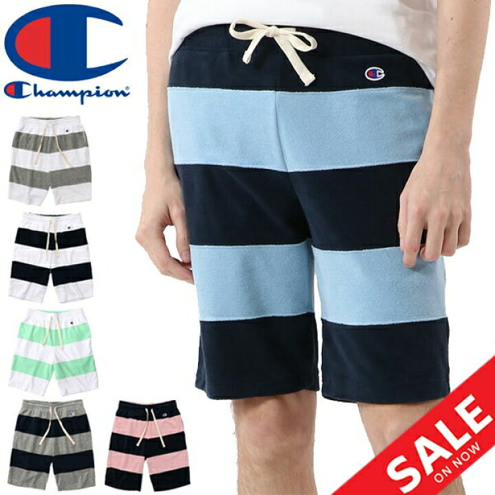 楽天市場 ショートパンツ メンズ チャンピオン Champion Campus キャンパス ハーフパンツ 太ボーダー スポーツ カジュアル ウェア ロゴ 男性用 短パン 半ズボン アメカジ スポカジ ボトムス C3 P516 Apworld