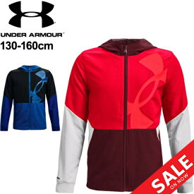 キッズ ウィンドブレーカー ウインドブレーカー 裏メッシュ アウター ジュニア 130-160cm 子供服/アンダーアーマー UNDER ARMOUR UAグラフィック レガシージャケット/トレーニング スポーツウェア 子ども こども 運動 ウインドブレイカー 上着/1361695