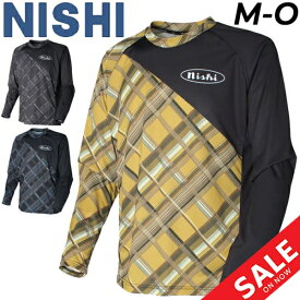 長袖 Tシャツ メンズ レディース ニシ NISHI/スポーツウェア ランニング ジム マラソン ジョギング 吸汗速乾 トレーニング 陸上 練習着 トップス/2811A065