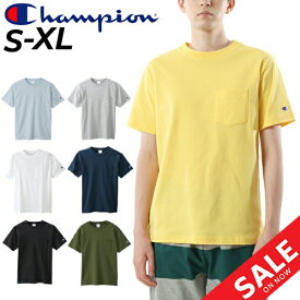 Tシャツ 半袖 メンズ チャンピオン Champion ベーシック クルーネック 丸首 ポケット付き 男性 スポーツ カジュアル ポケT シンプル 紳士服 トップス/ C3-M349