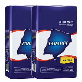 【2個セット】アルゼンチンから直輸入 ミネラル ポリフェノール豊富 無農薬 飲むサラダ 南米のパワー タラグイ マテ茶 茶葉500gx2個 (TARAGUI MATE SinPalo 1kg)