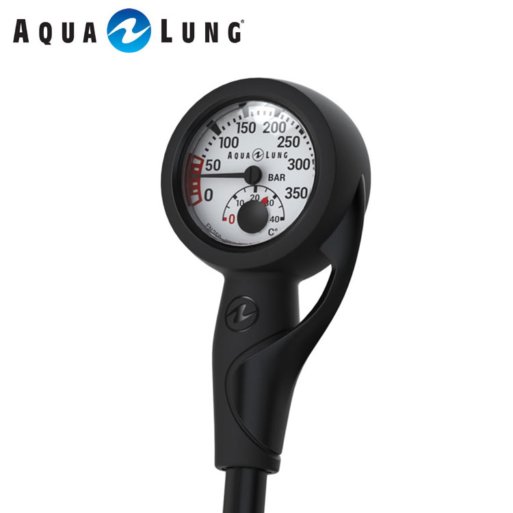 残圧と水温の表示を分かりやすくディスプレイに表示します ゲージ AQUALUNG/アクアラング プレシスシーゲージ 残圧計