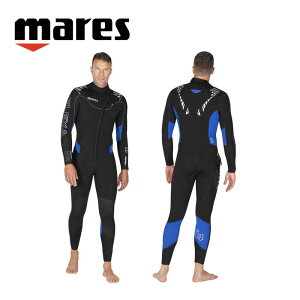 マレス MARES フレクサ ウェットスーツ 5mm 4mm メンズ フルスーツ フロントファスナー ストレッチジャージ 保温性 ダイビングスーツ