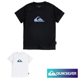 QUIKSILVER クイックシルバー Tシャツ キッズ ユース レギュラーフィット UV対策 UPF50+ サーフィン ビーチ 海 プール アウトドア サマー COMP LOGO YOUTH ラッシュガード