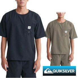 QUIKSILVER クイックシルバー ラッシュガード サーフィン メンズ 吸水 速乾 ストレッチ 半袖 Tシャツ QSH242042 QS DRY CLOTH SH