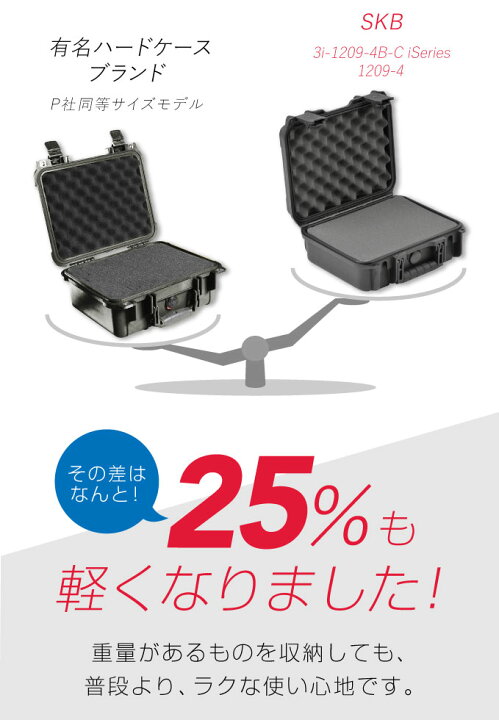楽天市場】SKB エスケービー ウォータープルーフ ハードケース 2011-7 