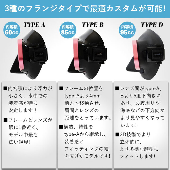 楽天市場】ダイビング マスク アポロ apollo バイオメタルマスク bio 