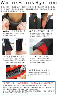 ウェットスーツとは段違いの保温力とドライスーツにはない気軽さのセミドライスーツHeleiWaho/ヘレイワホ7mmセミドライスーツ(フルスーツ)メンズ