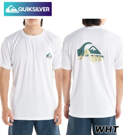 QUIKSILVER クイックシルバー 半袖 Tシャツ UV対策 UPF50+ レギュラーフィット サーフィン ビーチ 海 プール アウトドア サマー WASHED SESSIONS ラッシュガード