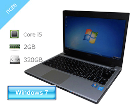 難あり 中古ノートパソコン Windows7 NEC VersaPro VK26MC-H (PC-VK26MCZCH) Core i5-4300M 2.6GHz 2GB 320GB 光学ドライブなし 13.3インチ 高解像度 HD+(1600×900)