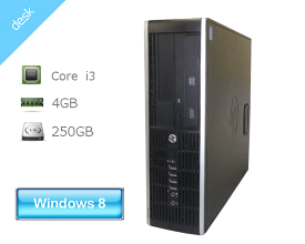 Windows8.1 Pro 64bit HP Compaq Pro 6300 SF (E0N20PA#ABJ) Core i3-3220 3.3GHz 4GB 250GB DVD-ROM 中古パソコン デスクトップ 本体のみ 中古PC