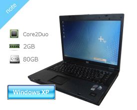 難あり WindowsXP HP 6710b (RJ459AV) Core2Duo T7250 2.0GHz 2GB 80GB 15.4インチ ACアダプタ付属なし
