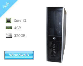 Windows8.1 Pro 64bit HP Compaq Pro 6300 SF (D0Q86PA#ABJ) Core i3-3220 3.3GHz 4GB 320GB DVD-ROM 中古パソコン デスクトップ 本体のみ 中古PC