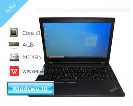 Windows10 Pro 64bit Lenovo ThinkPad L570 20J8-0009JP Core i3-7100U 2.4GHz メモリ 4GB 500GB DVDマルチ 中古ノートパソコン 15.6インチ WPS Office2 Bluetooth 無線LAN