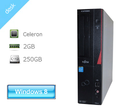 Windows8.1 Pro 64bit 富士通 ESPRIMO D582/G (FMVD04004) Celeron-G1610 2.6GHz 2GB 250GB DVD-ROM 中古パソコン デスクトップPC 本体のみ