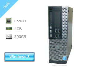 Windows8.1 Pro 64bit DELL OPTIPLEX 9020 SFF Core i3-4130 3.4GHz メモリ 4GB HDD 500GB(SATA) DVDマルチ 本体のみ