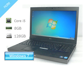 Windows7 Pro 64bit DELL PRECISION M4800 Core i5-4200M 2.5GHz メモリ 8GB SSD 128GB DVD-ROM 15.6インチ フルHD(1920x1080) FirePro M5100 Webカメラ