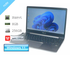 Windows11 Pro 64bit ASUS ZenBook 13 (UX331U) 第8世代 Core i5-8250U 1.6GHz メモリ 8GB SSD 256GB 光学ドライブなし 13.3インチ フルHD(1920x1080) WPS Office2