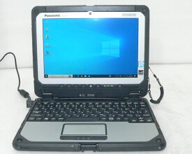 パソコン 中古 Windows10 Pro 64bit Panasonic TOUGHBOOK CF-20 (CF-20A0385VJ) Core m5-6Y57 1.1GHz メモリ 4GB 128GB(SSD) 10.1インチ(1920×1200) タッチパネル 2in1 タブレットPC 超堅牢 キーボード付き ノートパソコン