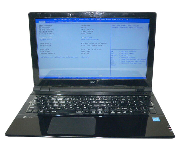 楽天市場】NEC Lavie NS150/G (PC-NS150GAB) Celeron-3855U 1.6GHz 