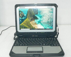 Windows10 Pro 64bit Panasonic TOUGHBOOK CF-20 (CF-20A0385VJ) Core m5-6Y57 1.1GHz メモリ 4GB 128GB(NVMe SSD) 10.1インチ(1920×1200) タッチパネル 2in1 タブレットPC 超堅牢 キーボード付き ACアダプタ欠品
