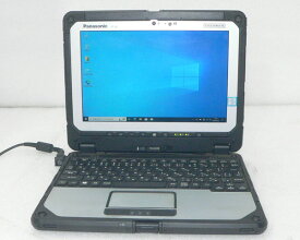 パソコン 中古 Windows10 Pro 64bit Panasonic TOUGHBOOK CF-20 (CF-20E0385VJ) Core i5-7Y57 1.2GHz メモリ 4GB 128GB(NVMe SSD) 10.1インチ(1920×1200) タッチパネル 2in1 タブレットPC 超堅牢 キーボード付き ノートパソコン