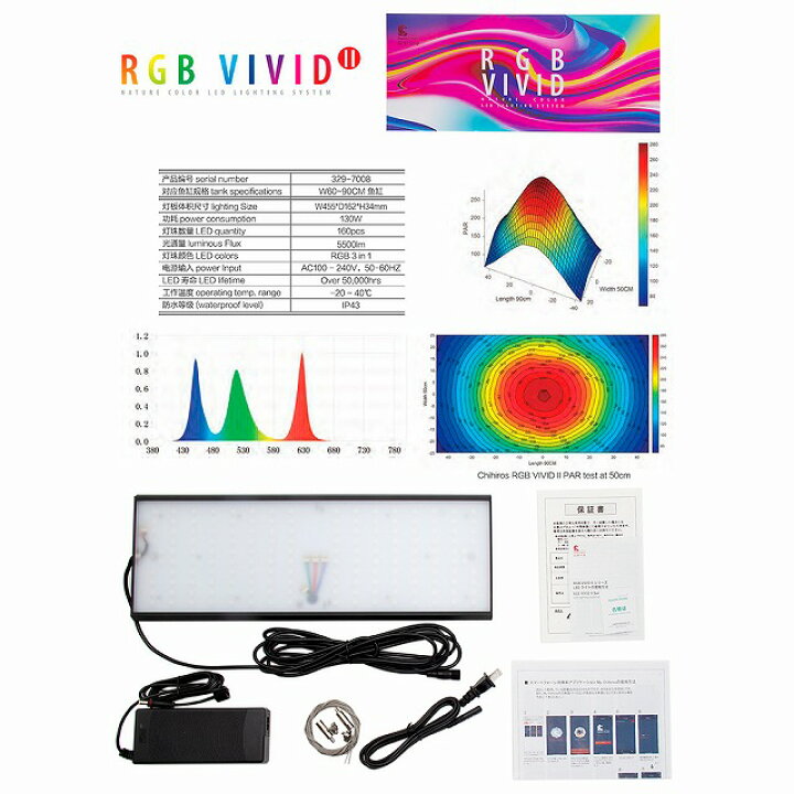 楽天市場】Chihiros LED VIVID2 シルバー [ラボック]スマホ操作 