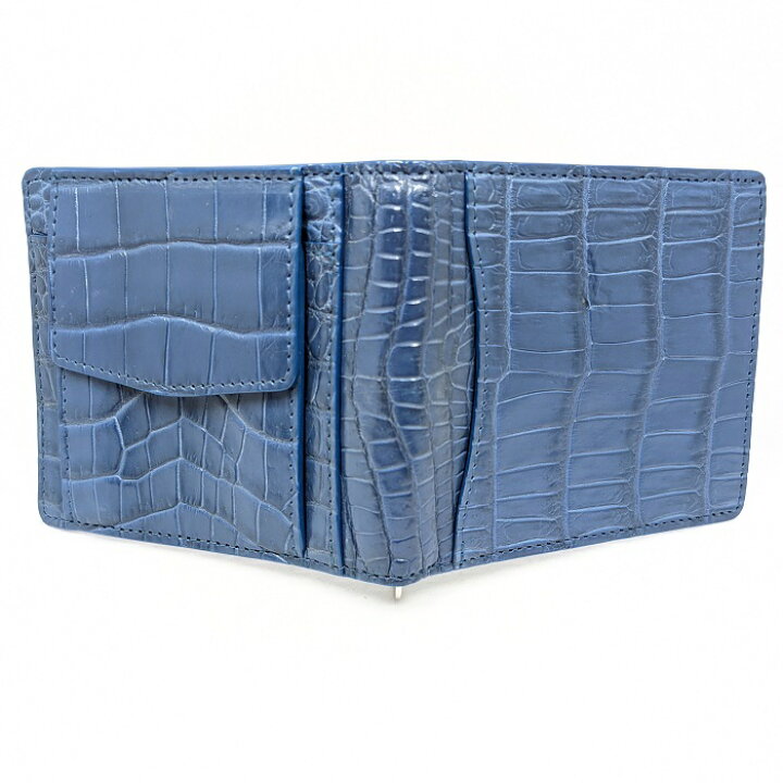 楽天市場】クロコダイル マネークリップウォレット CMKB ネイビー  