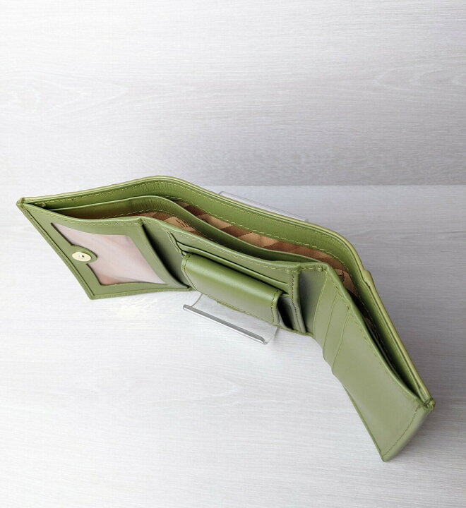 楽天市場】クロコダイル 三つ折り財布 C3W7 ライトグリーン｜緑 ミニ  