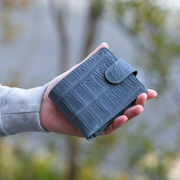 楽天市場】クロコダイル 二つ折り財布 CMW6 リーフグリーン｜緑  
