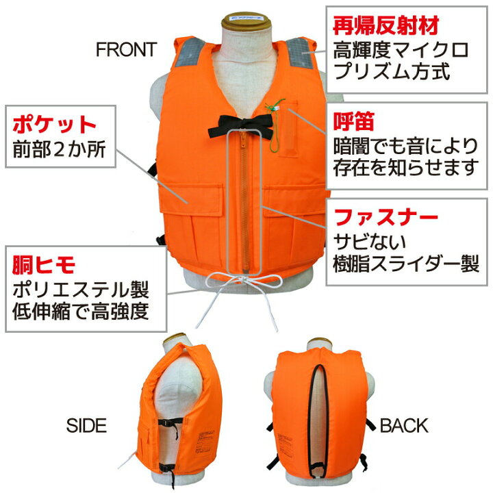 楽天市場】ライフジャケット 小型船舶用救命胴衣 タイプA 桜マーク付き 