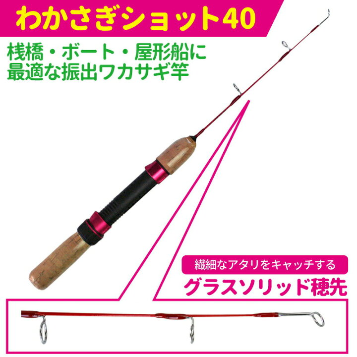 楽天市場】わかさぎ釣り用ロッド 40cm ＆ リールセット ファミリー 