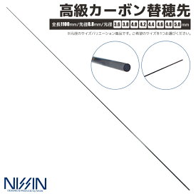 高級カーボン替穂先 ソリッドタイプ 全長1100mm 先径0.8mm 竿 ロッド 穂先 宇崎日新