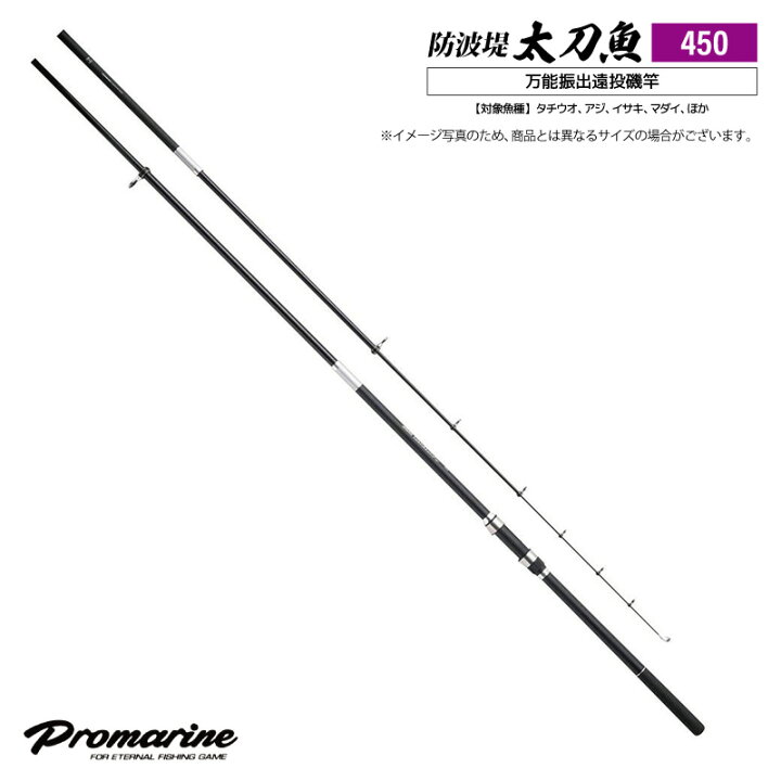 楽天市場】PRO MARINE 防波堤タチウオ 450 万能振出遠投磯竿 カーボン 