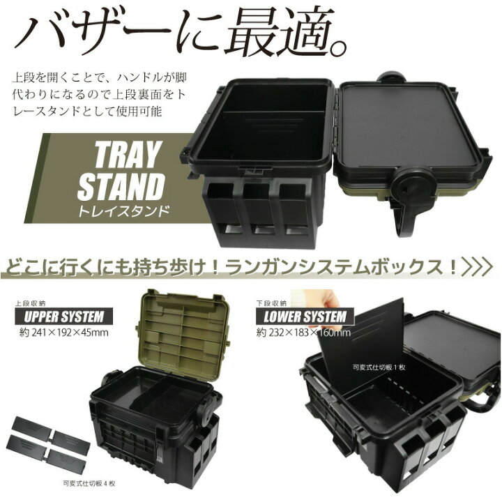 楽天市場】メイホウ ランガンシステムボックス 釣り VS-7055N グリーン 